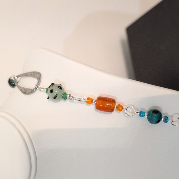 Handmade Lampwork Glass Beaded Necklace - Picture 5 of 9